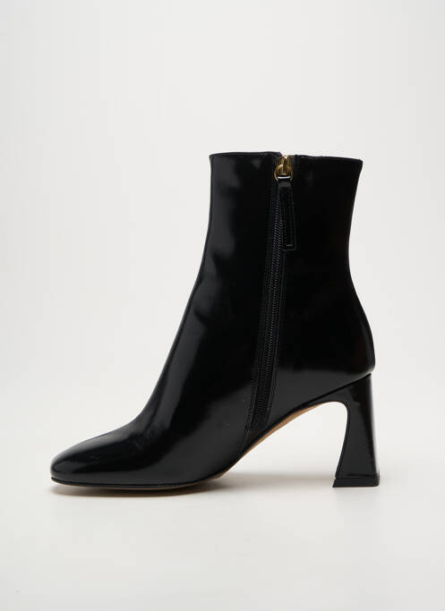 Bottines/boots tissage satiné talon de 7 à 9cm noir ANGEL ALARCON femme