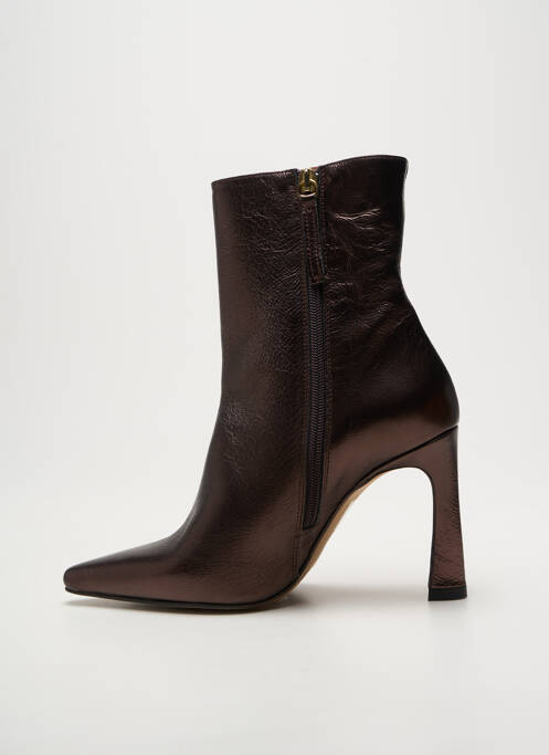 Bottines/boots bout pointu talon de 7 à 9cm marron ANGEL ALARCON femme
