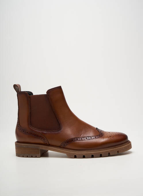 Bottines/boots tissage satiné talon plat jusqu'à 3cm marron ARA femme