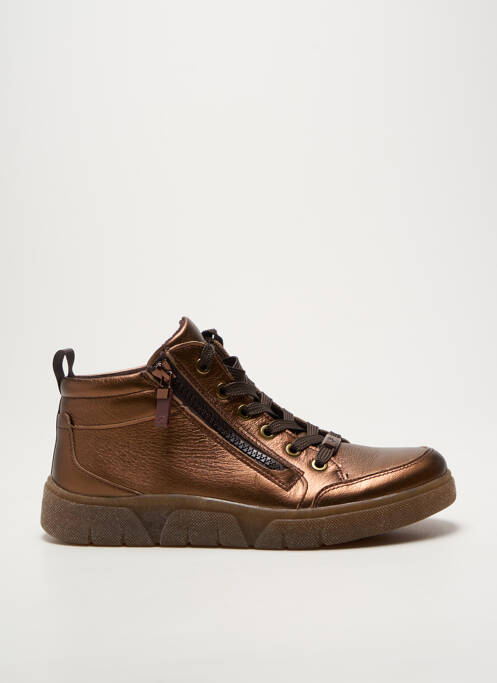 Baskets fermeture zip et lacets talon plat jusqu'à 3cm marron ARA femme