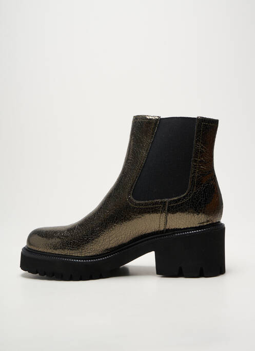 Bottines/boots tissage satiné talon de 4 à 6cm argent MAM'ZELLE femme