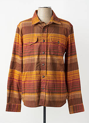 Chemise manches longues poches orange IRON AND RESIN homme