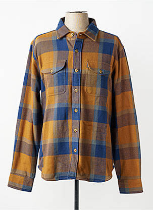 Chemise manches longues poches bleu IRON AND RESIN homme