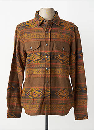 Chemise manches longues poches marron IRON AND RESIN homme