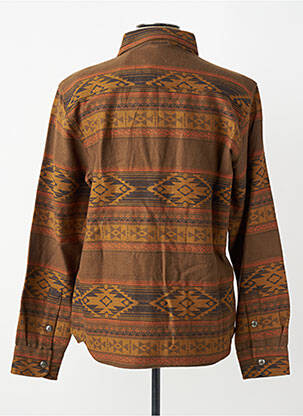Chemise manches longues poches marron IRON AND RESIN homme