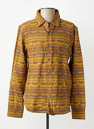 Chemise manches longues poignets boutonnés orange IRON AND RESIN homme