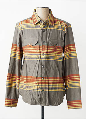 Chemise manches longues poches gris IRON AND RESIN homme