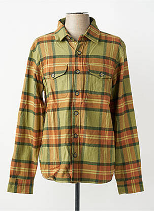 Chemise manches longues poignets boutonnés vert IRON AND RESIN homme