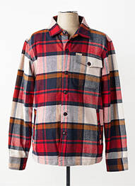 Chemise manches longues poignets boutonnés rouge IRON AND RESIN homme