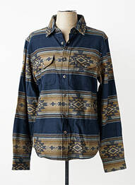 Chemise manches longues poches bleu IRON AND RESIN homme