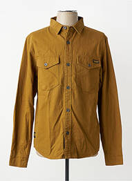 Chemise manches longues poches marron IRON AND RESIN homme