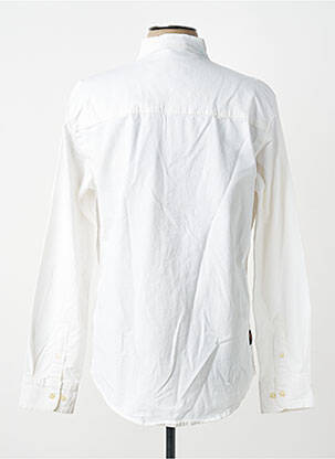 Chemise manches longues poignets boutonnés blanc DAYTONA homme