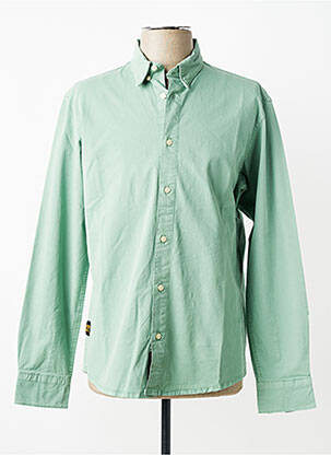 Chemise manches longues poignets boutonnés vert DAYTONA homme
