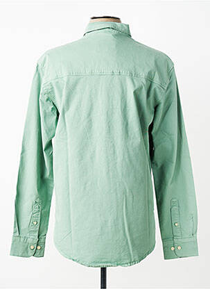 Chemise manches longues poignets boutonnés vert DAYTONA homme