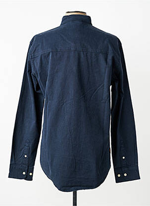 Chemise manches longues poignets boutonnés bleu DAYTONA homme