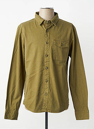 Chemise manches longues poches poitrine vert DAYTONA homme