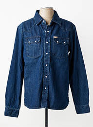 Chemise manches longues poches bleu IRON AND RESIN homme