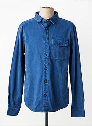 Chemise manches longues poches bleu DAYTONA homme