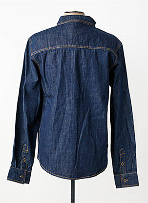 Chemise manches longues poignets boutonnés bleu DAYTONA homme