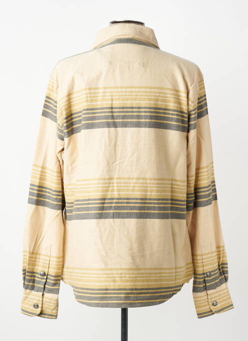 Chemise manches longues imprimé rayures beige IRON AND RESIN homme