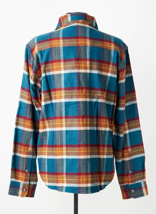Chemise manches longues poignets boutonnés bleu IRON AND RESIN homme