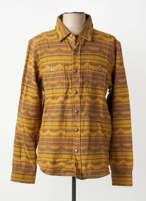 Chemise manches longues poignets boutonnés orange IRON AND RESIN homme