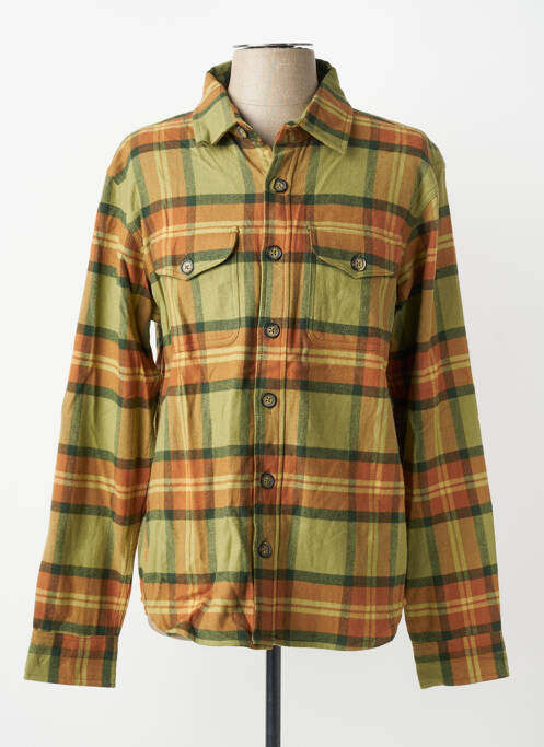 Chemise manches longues poignets boutonnés vert IRON AND RESIN homme