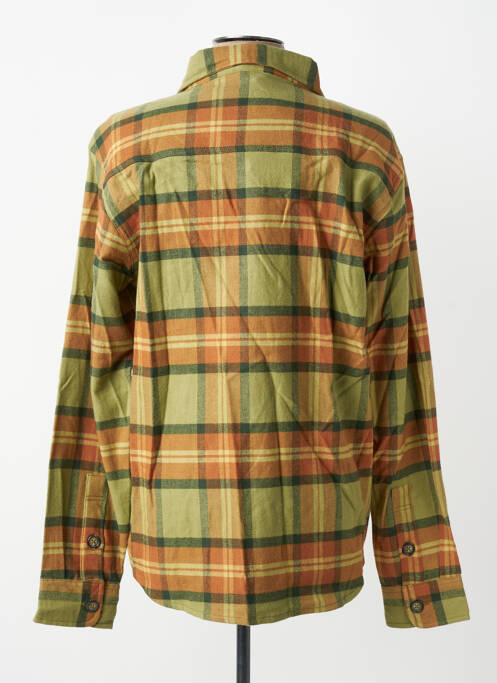 Chemise manches longues poignets boutonnés vert IRON AND RESIN homme