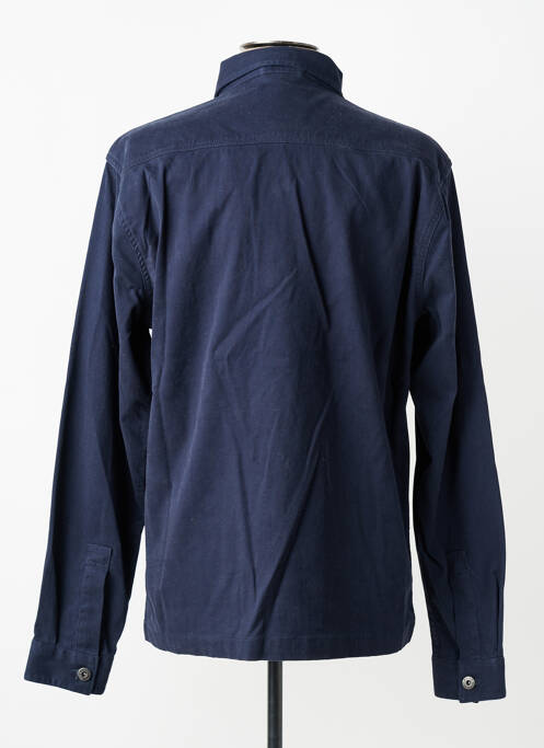 Chemise manches longues poignets boutonnés bleu IRON AND RESIN homme