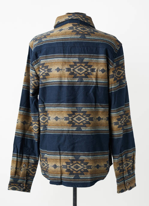 Chemise manches longues poignets boutonnés bleu IRON AND RESIN homme