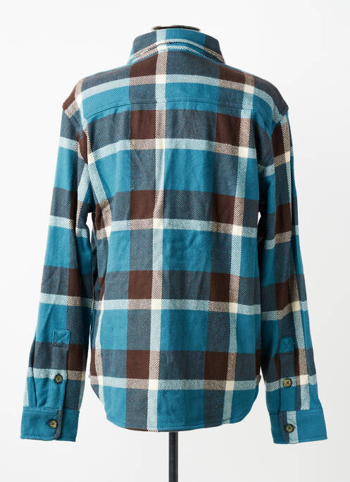 Chemise manches longues poignets boutonnés bleu IRON AND RESIN homme