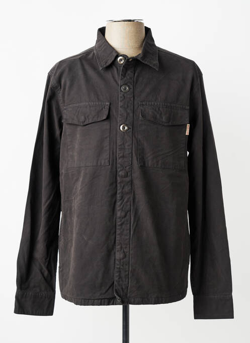 Chemise manches longues poignets boutonnés noir IRON AND RESIN homme