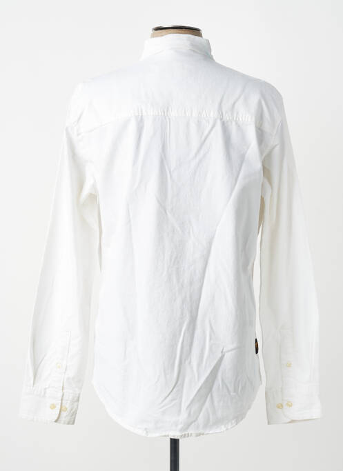Chemise manches longues poignets boutonnés blanc DAYTONA homme