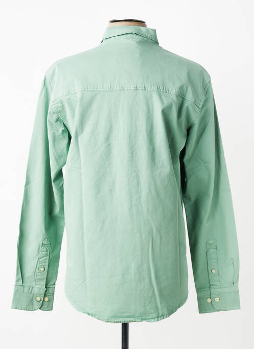 Chemise manches longues poignets boutonnés vert DAYTONA homme