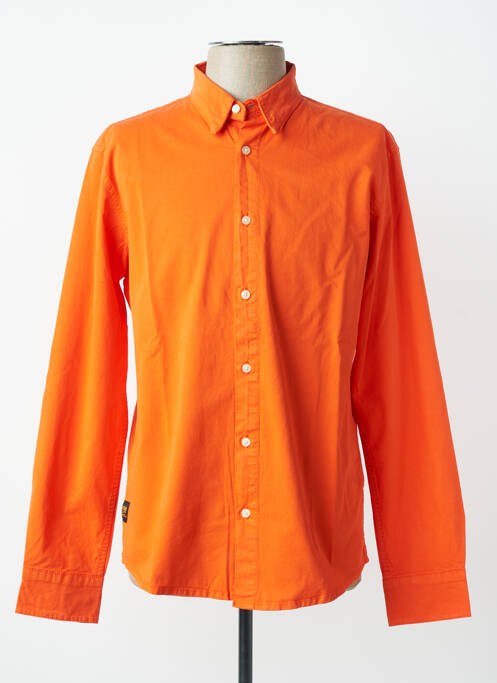 Chemise manches longues manches longues orange DAYTONA homme
