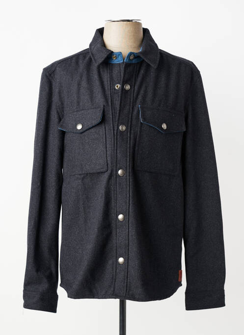 Chemise manches longues poignets boutonnés noir IRON AND RESIN homme