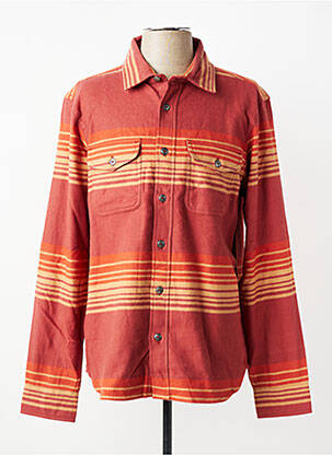 Chemise manches longues poches rouge IRON AND RESIN homme