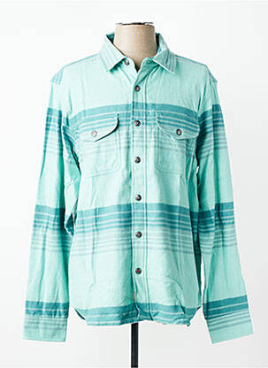 Chemise manches longues imprimé rayures bleu IRON AND RESIN homme