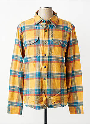 Chemise manches longues poignets boutonnés jaune IRON AND RESIN homme