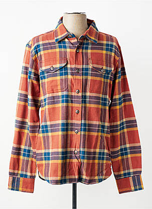 Chemise manches longues poches orange IRON AND RESIN homme