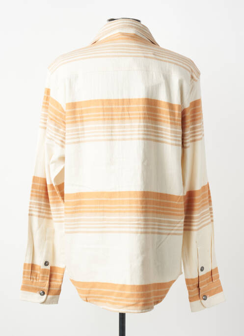 Chemise manches longues imprimé rayures beige IRON AND RESIN homme