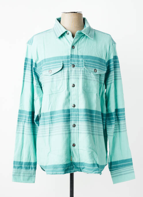 Chemise manches longues imprimé rayures bleu IRON AND RESIN homme