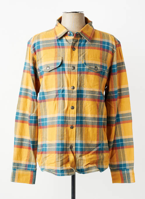 Chemise manches longues poignets boutonnés jaune IRON AND RESIN homme