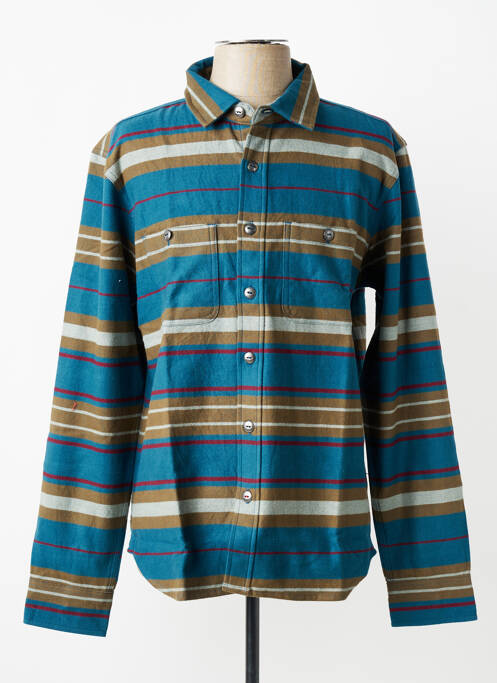 Chemise manches longues imprimé rayures bleu IRON AND RESIN homme