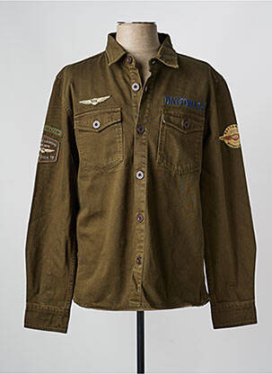 Veste casual fermeture boutonnée sur le devant vert DAYTONA homme