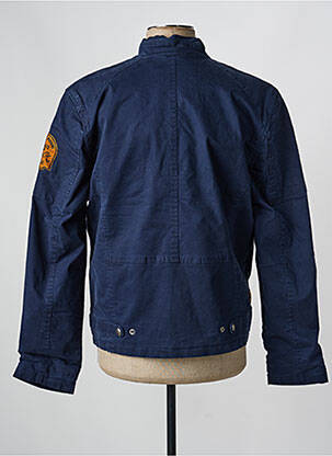 Veste casual coupe droite bleu DAYTONA homme