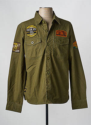 Veste casual fermeture boutonnée sur le devant vert DAYTONA homme