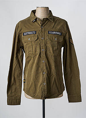 Veste casual fermeture boutonnée sur le devant vert DAYTONA homme