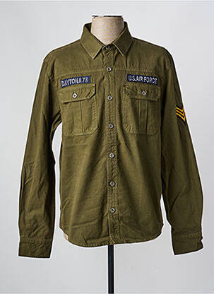 Veste casual fermeture boutonnée sur le devant vert DAYTONA homme