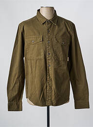 Veste casual fermeture boutonnée sur le devant vert IRON AND RESIN homme